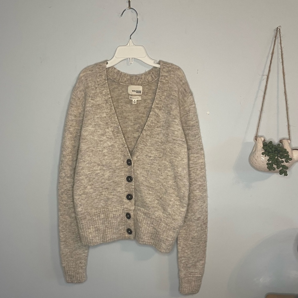 Wilfred Abels wool and alpaca blend cropped cardigan